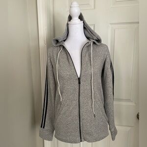 Adidas Gray Hoodie with Black Accents